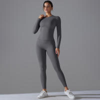 Conjunto De Yoga Deportivo Transpirable Y Estirable Con Control De La Panza Y Modelador Leggings De Glúteos Slimming Top Activo Para Gimnasio - details 35