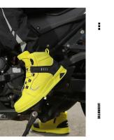 Botas De Motocicleta Para Mujer En Cuero Negro Resistente Al Agua Con Cordones Rápidos Botines De Motocross Para Hombres - details 27