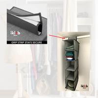Iklob® Store: Organizador Armario Colgante (Gris 5 Niveles 30X15X70 CM), Organizador Zapatos, Organizador Ropa y Organizador de Bolsos - details 1