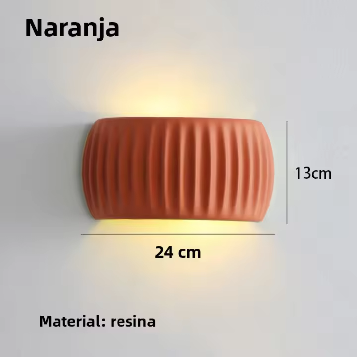 Lámpara De Pared Beige Francés En Resina Para Dormitorio Sala De Estar Moderna Lámpara Ambiental Para Pasillo Y Escalera - 1