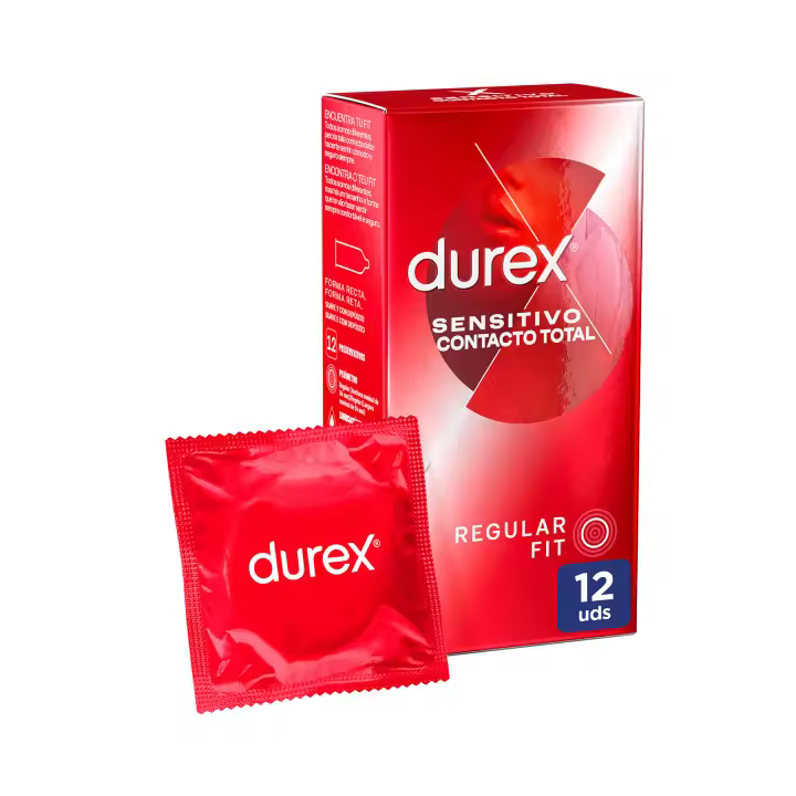 Durex - Preservativos Contacto Total para Mayor Sensación Packs 12-24-48 condones para un sexo seguro - 1
