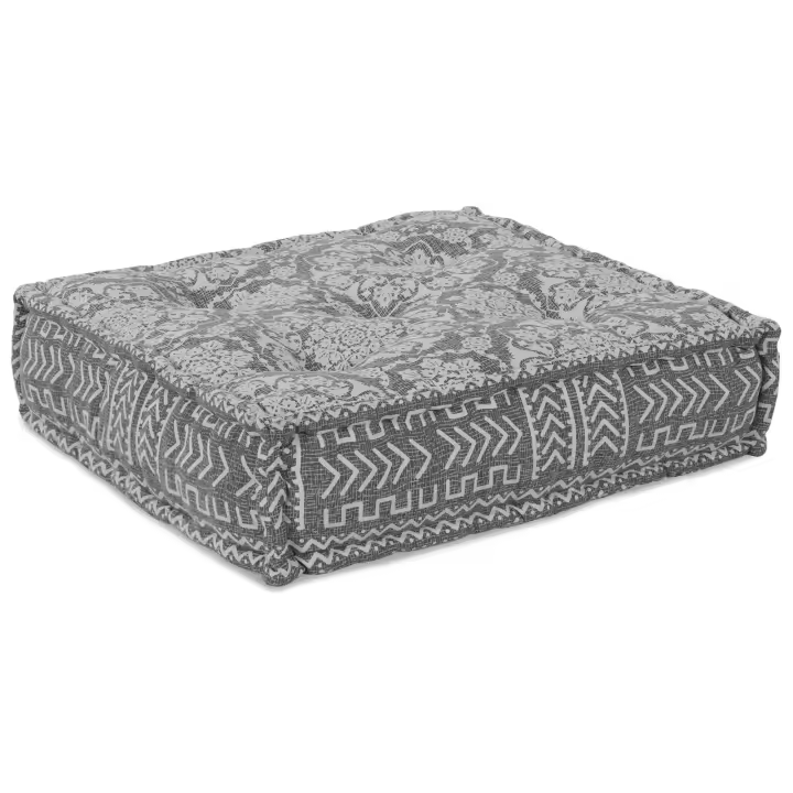 Puf Modular vidaXL Gris Claro 70x70x36 Tela - 1
