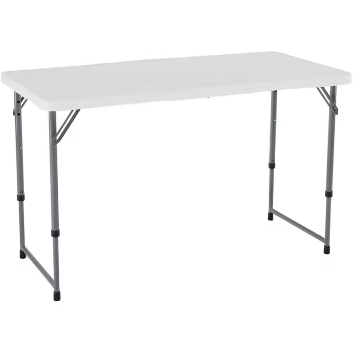 Mesa plegable multiusos ultrarresistente 122x61x56 - 91,5 cm UV100 - 1