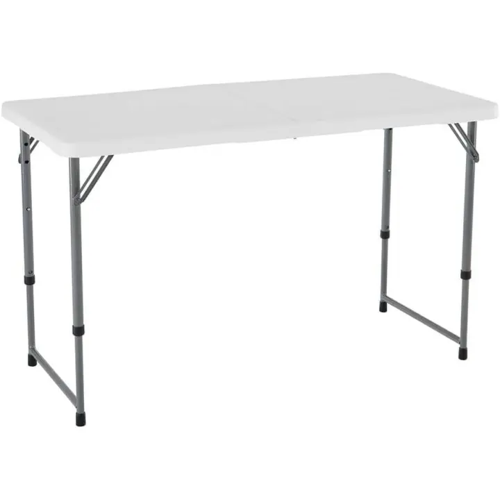 Mesa plegable multiusos ultrarresistente 122x61x56 - 91,5 cm UV100 - 1