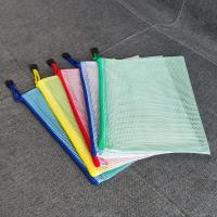 10Pcs Bolsa De Documentos Mixta De Colores Con Cierre De Cremallera Y Malla Bolsa Impermeable Para Almacenamiento De Papelería Y Archivos Expansibles - details 5