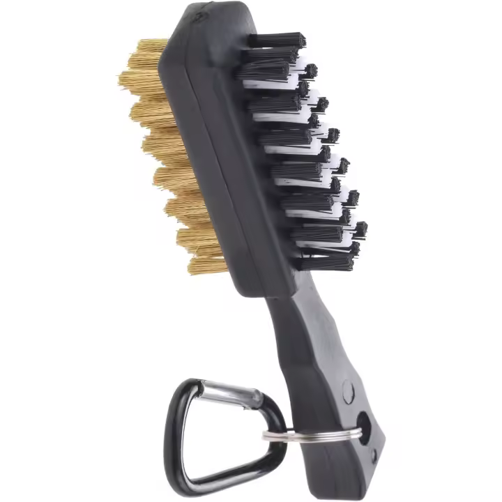 Golf Club Brush, Club Groove Cleaner, Golf Club Dual Sided Nylon and Bristle Brush, Golf Cleaning Tool for Cleaning Club Face & Groove - 1