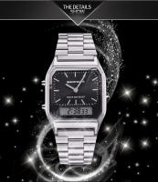 Reloj Deportivo De Lujo Para Hombres Y Mujeres SANDA Estilo G Dual Display LED Digital Y Analógico Acero Inoxidable Resistente Al Agua Cronógrafo Luminoso - details 9