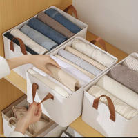 MEJORADA Cesta de Almacenamiento Plegable de Lino con Marco de Acero – Organizador de Gran Capacidad con Asas – Ideal para Armarios y Ropa - details 2