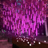 Luces De Cadenas LED Meteorito Para Decoración De Navidad Y Bodas Fuente De Luz LED Multicolor Tamaño 400cm Decoración Exterior Y Interior - details 24