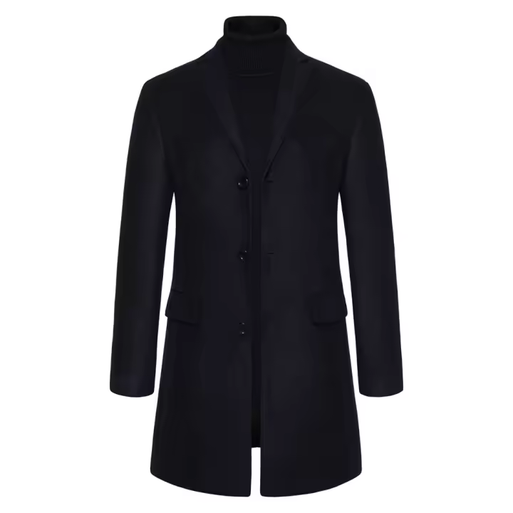 Otoño e invierno nuevos hombres abrigo casual chaqueta de abrigo de lana de alta calidad de negocios - 1