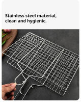 Cesta De Asado En Acero Inoxidable 304 Con Red Non Stick Para Barbacoa Herramienta De Picnic Para Carne Y Vegetales - details 0