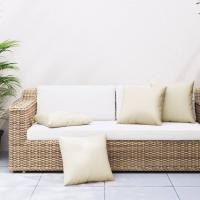 vidaXL Cojines de sofá 4 unidades tela 40x40 cm en color Crema/Negro/Verde y más | acolchados duraderos para sofás de jardín terraza exterior - details 0