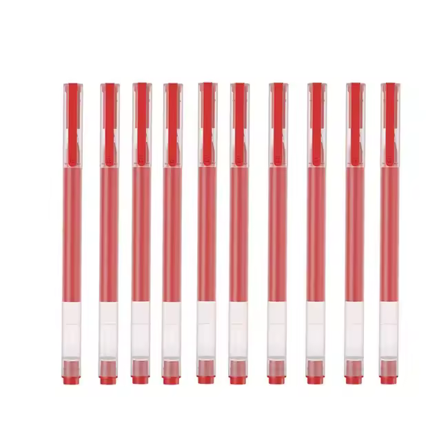 Bolígrafo De Gel Xiaomi Super Duradero 0.5mm Bolígrafo De Firmar Suave Tinta Roja Y Negra Recargable Bolígrafo De Punto De Succión - 1