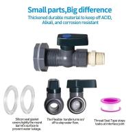 Kit De Conector De Barril De Agua PVC Para Jardín Con Adaptador De Drenaje Y Conexión Interior Herramientas De Jardinería - details 1