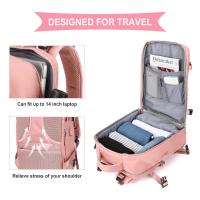 Mochila de viaje para hombres y mujeres, bolsa de viaje personal con múltiples bolsillos, mochila de mano aprobada por aerolíneas que se adapta a una computadora portátil de 16 pulgadas, mochila informal impermeable para la universidad, viajes, trabajo - details 0