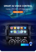 AWESAFE inalámbrico CarPlay Android Auto Radio para Toyota Fortuner Hilux Revo Vigo 2007 2008 2009 2010 2011 2012 2013 2014 2015 coche reproductor multimedia GPS 2 din autoradio volante controles RDS Bluetooth - details 0