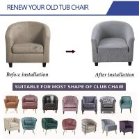 Cubierta De Silla Club Elástica En Jaquearl Sólido Protección De Muebles Para Sala De Estar Cubierta De Sofá De Barra Adecuada Para Silla De Un Brazo - details 15