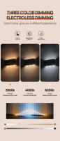 Lámpara De Pared LED Portátil 6W Recargable Con Sensor De Toque Y Luz Nocturna Para Dormitorio Y Escaleras Tres Colores - details 1