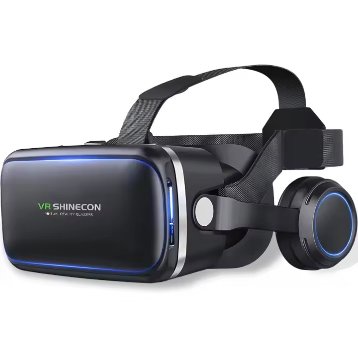 "Gafas VR with Auriculares,Gafas de Realidad Virtual 3D with Visión de Ángulo Amplio para Películasy Juegos,Compatibles with Teléfonos Android/iPhone de 4,7 to 6,6 - 1