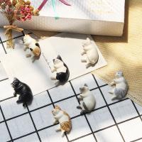 6pcs Figuras De Gato Dormido Kawaii En Resina Miniatura Decoración Para Hogar Y Estudio Mini Figuras De Arte Para El Hogar - details 1