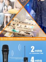 Sistema De Micrófono Inalámbrico UHF Dinámico Handheld Para Fiestas Iglesia DJ Bodas KTV En Casa Conjunto De Micrófonos Multifuncional - details 8