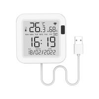 Sensor De Temperatura Inteligente WiFi Tuya Con Pantalla LCD Y Retroiluminación Sensibilidad Infrarroja USB Para Asistente Doméstico Alexa - details 22