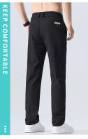 Pantalones Elásticos Suaves Para Hombre Verano Delgados Cintura Ajustable Moda Coreana Slim Casual Formal Trajes Marca Ropa - details 18