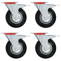 vidaXL Ruedas Giratorias con Frenos Dobles con Diámetro 125mm Materiales Cantidad 4 unidades,  8 unidades,  12 unidades y mas - details 4