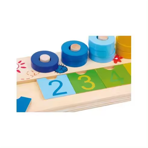 Tablero de madera para encajar, colores, formas, números - Small Foot LE34058 small foot - 1