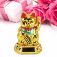 Adorno De Gato Felino Solar Iluminación Inducción Brazo Balanceante Estatua Japonesa De Suerte Para Decoración De Casa Coche Oficina - details 10