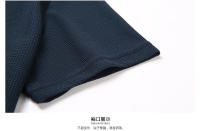 Camiseta Polo Corta Para Hombre Algodón Transpirable Estilo Casual Solido Con Splicing Redondo Cuello Tejido De Encaje - details 28