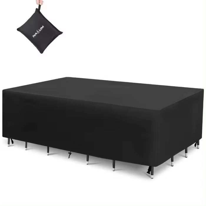 Funda impermeable para muebles de Jardín NASUM de 315x160x74 cm, lona Oxford 420D, resistente al Viento y al Polvo - 1