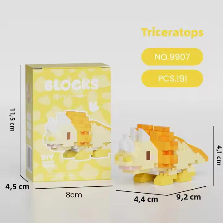 Bloques De Construcción Micro-Partículas DIY Juguete Creativo De Tiempo Libre Dinosaurio Pequeño Ornamentos De Animal Bloques De Construcción Para Adultos - 1
