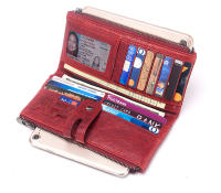 Cartera De Mujer HUMERPAUL De Cuero Genuino Con Bloqueo RFID Gran Capacidad Monedero Y Bolsillo Para Teléfono Móvil - details 14