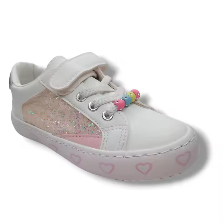 Conguitos Zapatilla Sneakers Niña COSH282103-WHIT GLITTER BLANCO Zapatillas calzado niños Summer ROYALE CORDONETS - 1