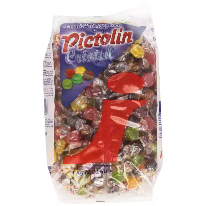 CARAMELOS PICTOLIN CRISTAL FRUTAS SURTIDAS 1KG. INTERVAN - 1