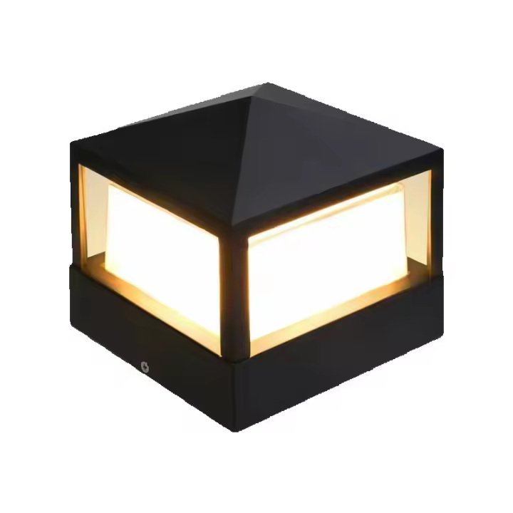 Lampe de Poteau Lampe Picier Portail Lampe D'extérieur Lumière columns Lampe Villa IP65 étenche Aluminum Jardin Paysage pelouse porte clture entrée lumièr, Blanc Chaud - 1