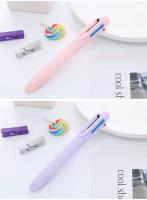 6 Piezas De Estación 6 Colores Macarón Bolígrafos Multicolor Multifunción Creativos Para Niños Bolígrafo De Punto De Escritura 0.5mm - details 7
