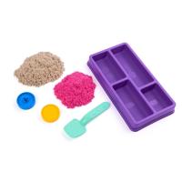 SPIN MASTER - KINETIC SAND - KIT CAJA DE GALLETAS: 227 g de Arena Mágica Rosa y Marrón, 2 Moldes, 1 Herramienta y Caja de Almacenamiento - 6071549 - Kit Manualidades niños - Juguetes Niños 3 Años + - details 1