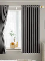 Cortinas De Bloqueo De Luz Negras Para Dormitorio Y Sala De Estar 1 Panel Terciopelo Moderno Impermeable Y Aislante Termo - details 7