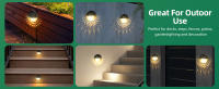 Aigostar Luces Solares Exteriores de Jardín,2700K Luz cálida,Apliques Exteriores Solares,IP44 Impermeables Luz Solar Exterior para Jardin Valla Porche Pared Patio,Lampara Solar Exterior,4 Piezas - details 5