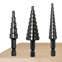 Juego De Brocas Escalonadas Negras Con Taladro Hexagonal 3-12/4-12/4-20/4-32mm Para Taladrar Madera Herramienta De Reamado - details 3