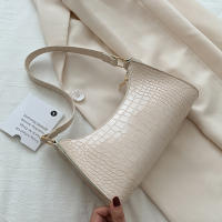 Bolso De Hombro Retro Con Patrón De Cocodrilo Para Mujer En Cuero PU Bolso De Bocina Estilo Francés Bolso De Mano Casual Monedero Tote - details 18