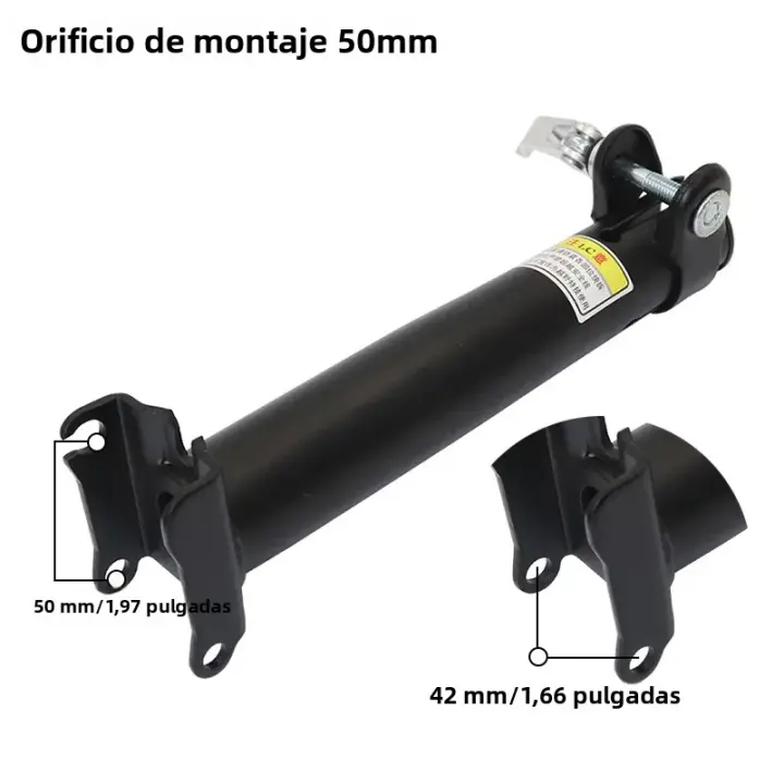 Base Metálica Para Asiento De Scooter Eléctrico Accesorios De Conector Inferior Y Abrazadera De Columna De Sillín Con Orificio De Montaje De 50/60mm - 1