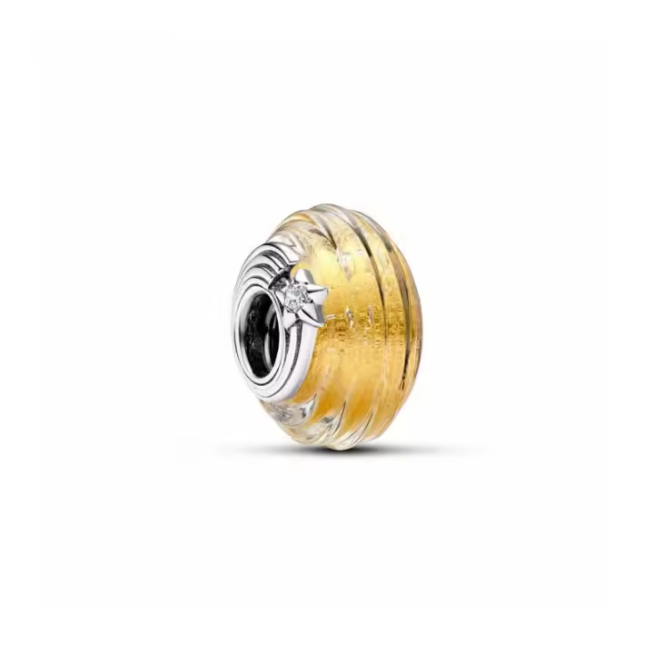 Charm de Cristal de Murano Acanalado Estrella Fugaz - 792982C01 - 1