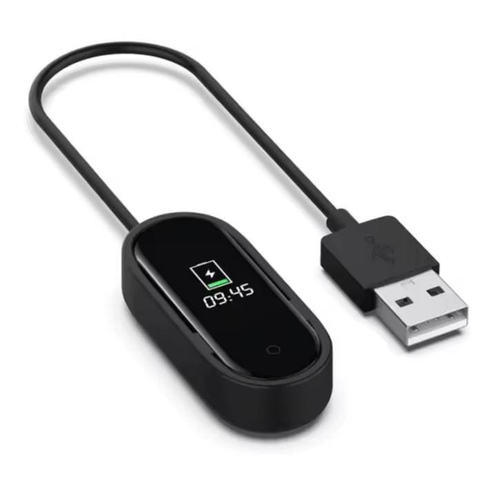 Cable cargador USB compatible con Xiaomi Mi Band 4 ⋆ Base de carga para smartband ⋆ Diseño compacto y portátil ⋆ Carga rápida y segura ⋆ Ideal como repuesto o para uso diario - 1