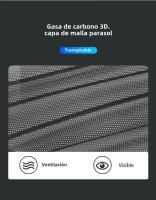 SEAMETAL 2Pcs Cortinas Magnéticas Para Coche Doble Capa Protección Solar Privacidad Bloqueo UV Cubierta Para Niños Ventana Lateral - details 7