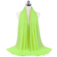Nueva Elegante Bufanda De Mujer 2023 Modesta En Chiffón Sólido Tamaño Grande Abrazadora Para Cabeza Y Cuello Protección Solar Estilo Fashion - details 55
