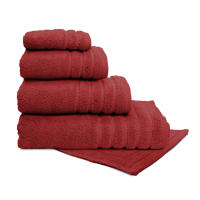 Juego Toallas Baño 500 Gr LISO - Rizo 100% Algodón - Pack 3 Piezas (Tocador+Lavabo+Ducha). Color Granate - Sedalinne - details 0