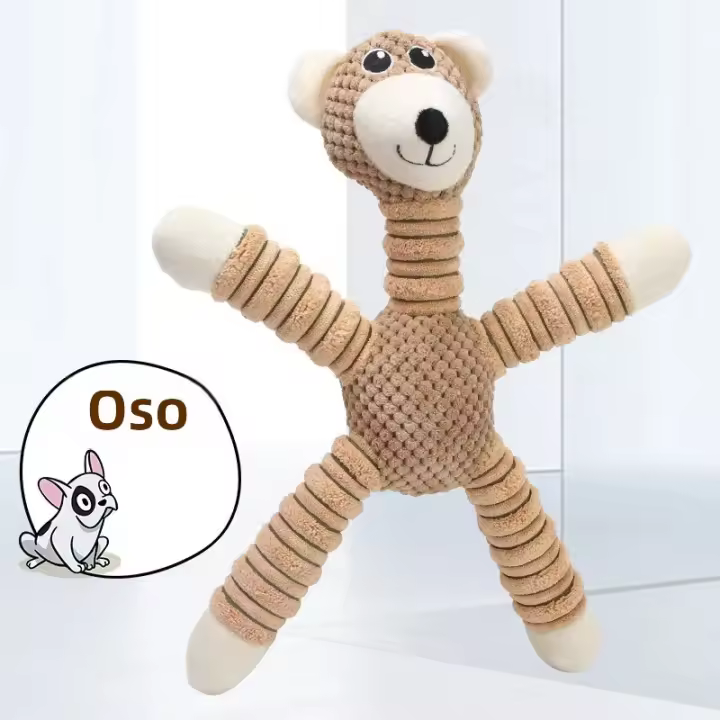 Juguete De Masticar Para Perros Grandes Indestructible Suave En Forma De Animales Peluche Para Entrenamiento Dental Y Moler Dientes De Pupilo Juguetes Sonidos Squeaky - 1